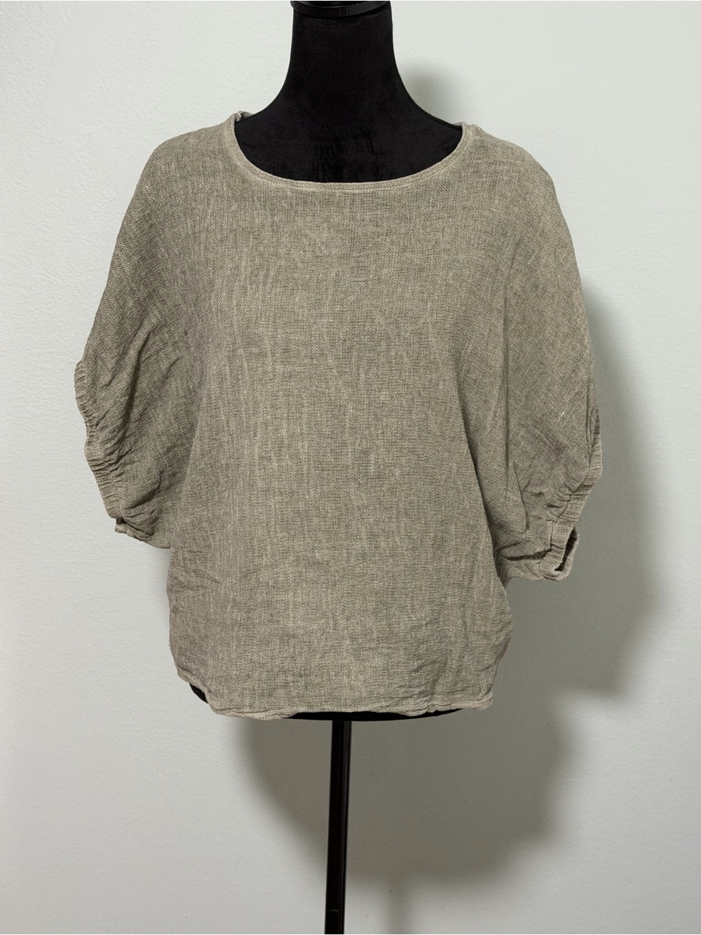 MEO MELI Italian Linen Cotton Short Sleeve Top - One Size